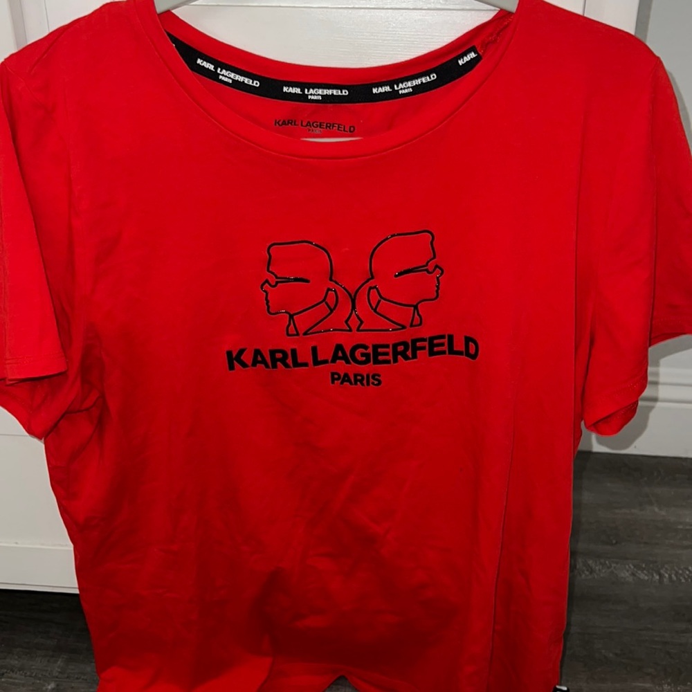 Karl Lagerfeld red top